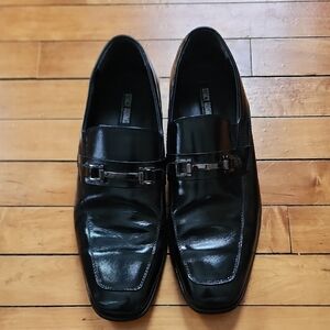 Stacy Adams Glossy Black Slip-On Loafers Size 10